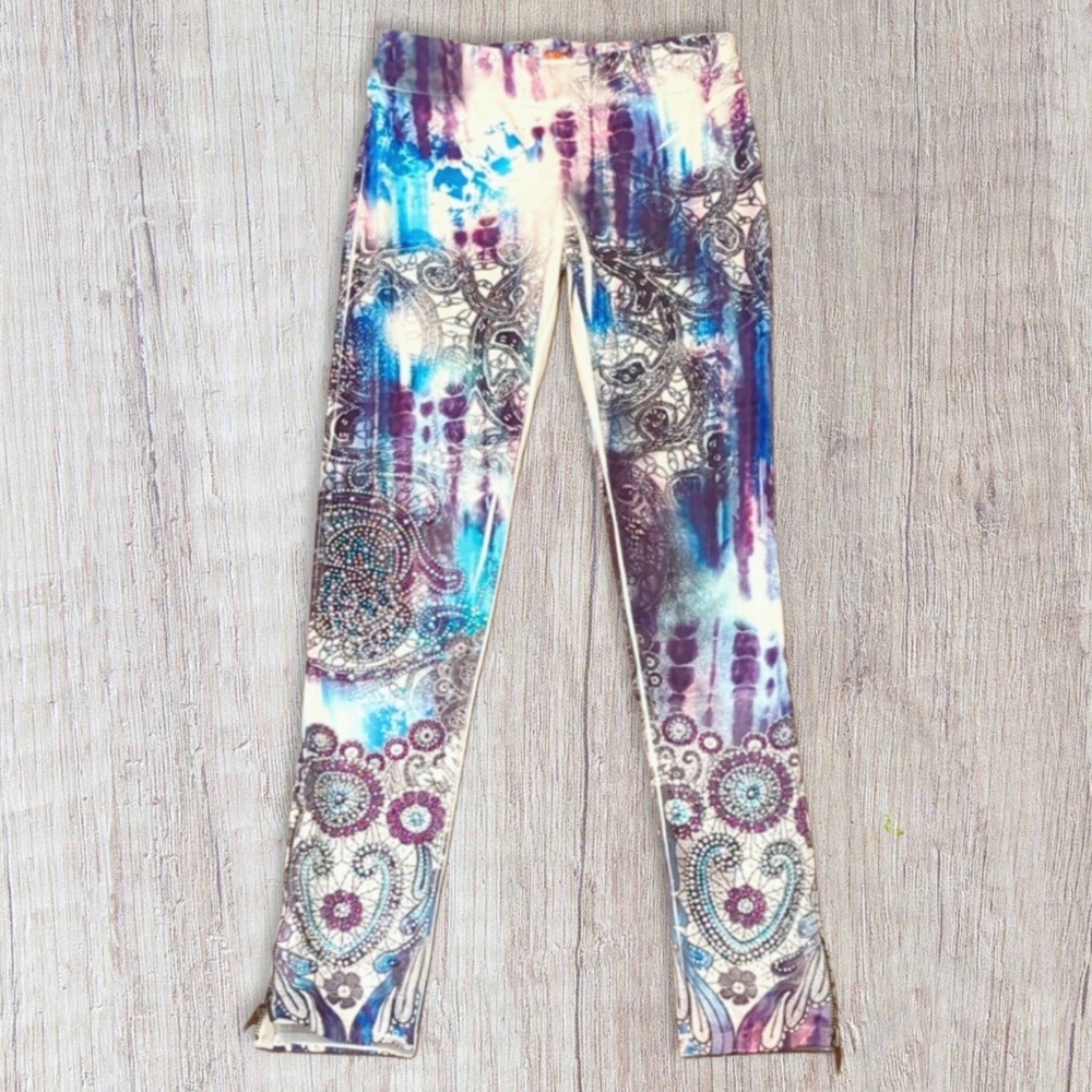 Vintage Mystical Hippie Design w/ Rhinestones Leggings
